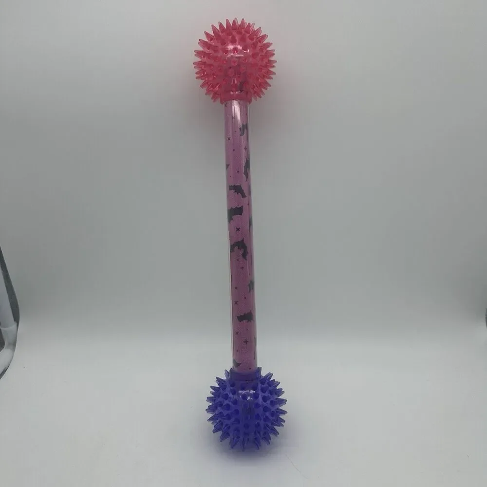 Creatology Halloween Light Up Baton Spiky Ball Flashing LED Wand Toy Prop Bats